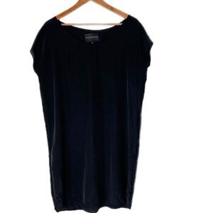 Dona Monroe Black Silk Shift Dress Tunic